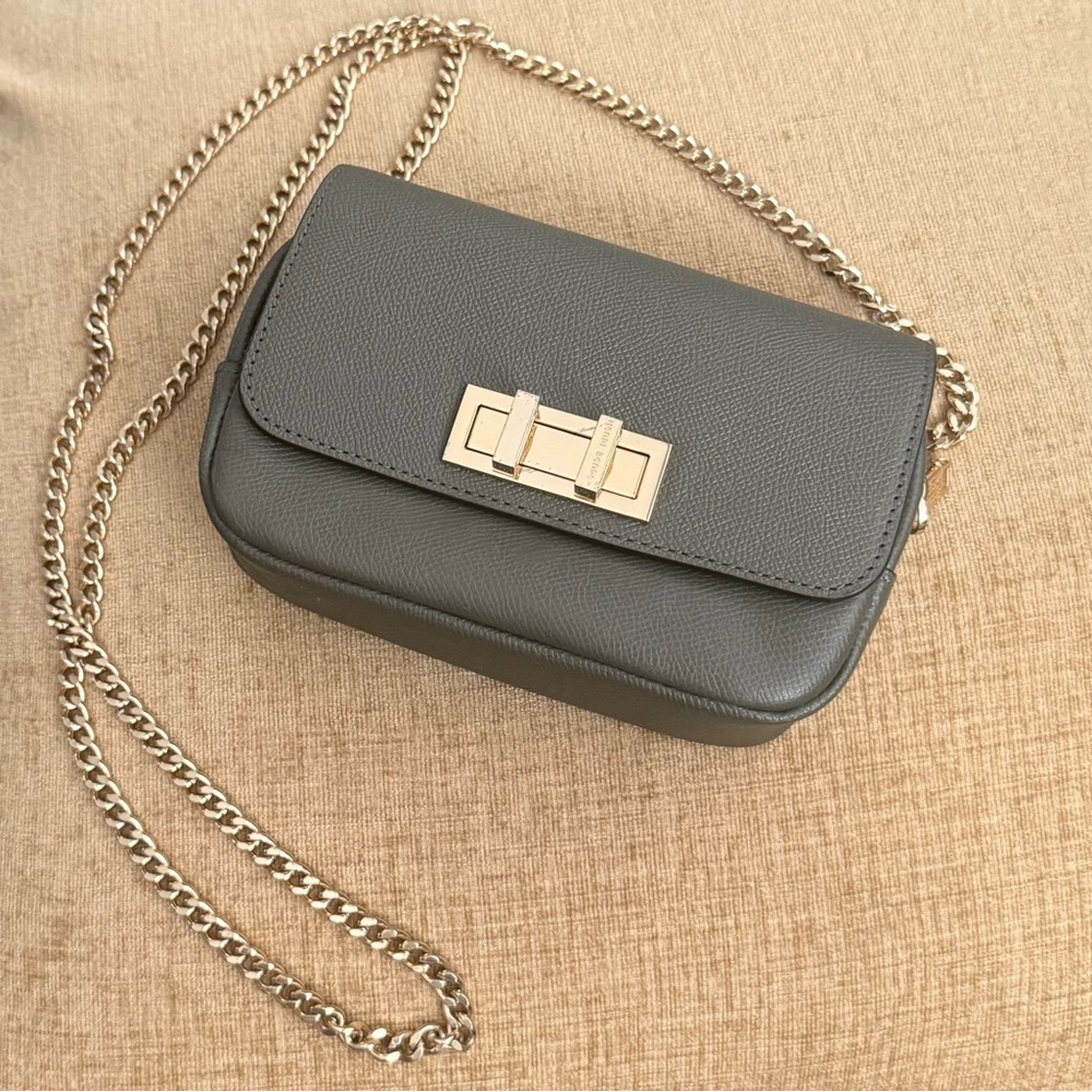 Henri Bendel Charcoal Leather Crossbody Bag